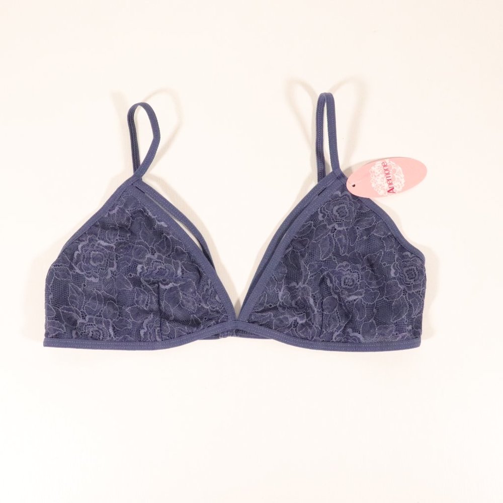 NWT Anemone Unlined Bralette in Blue-Gray